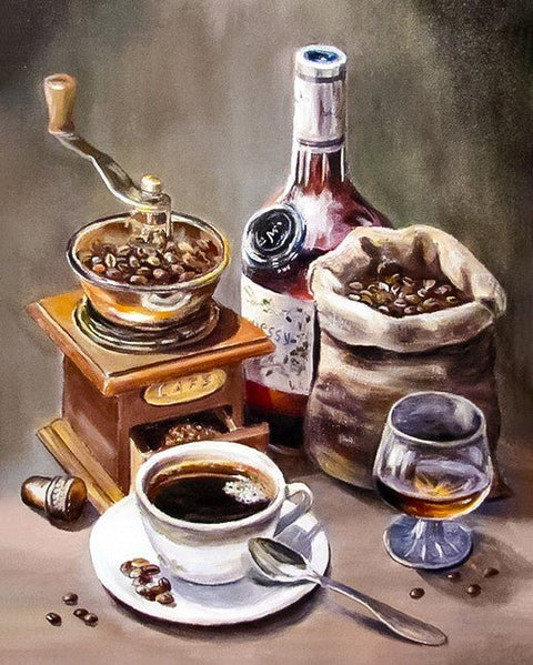 Deimantinės mozaikos rinkinys „Kavos metas“ 50 x 40 cm