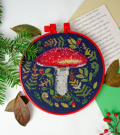 Abris Art kryželių rinkinys „Miško gražuolis“, 14 ct (17×17 cm) su lankeliu