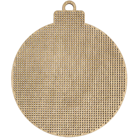 Medinis kryželių siuvinėjimo rinkinys – kalėdinis eglutės žaisliukas, 8,5×10 cm (9 spalvos)