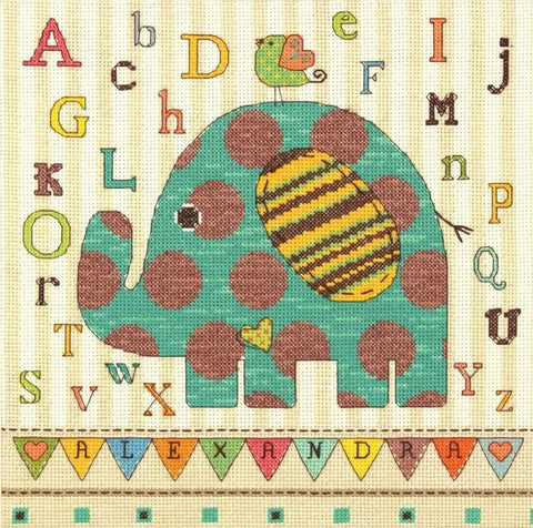 Drambliuko ABC (25.4 x 25.4 cm) - DIMENSIONS siuvinėjimo kryželiu rinkinys - kaSiulai.lt