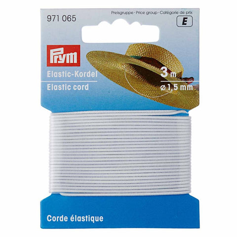 Elastinė virvutė, Balta 1.5 mm*3m - kaSiulai.lt