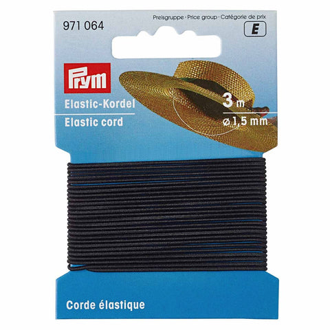Elastinė virvutė, Juoda 1.5 mm*3m - kaSiulai.lt