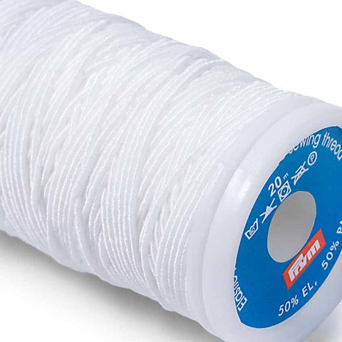 Elastinis siuvimo siūlas, Baltas, 0.5 mm*20 m - kaSiulai.lt