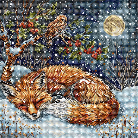 „Frosted Dreams“ siuvinėjimo kryželiu komplektas, 26×26 cm - kaSiulai.lt