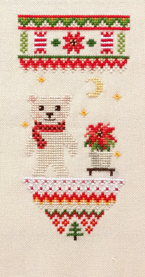 NeoCraft „Šventė artėja“ – skaičiuojamo kryželių siuvinėjimo rinkinys 9×18 cm (Zweigart)