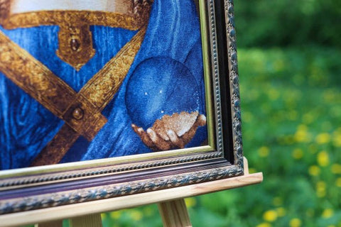 Įspūdingas siuvinėjamas kryželiu paveikslas „Pasaulio Išganytojas“ 39,5×53 cm - kaSiulai.lt
