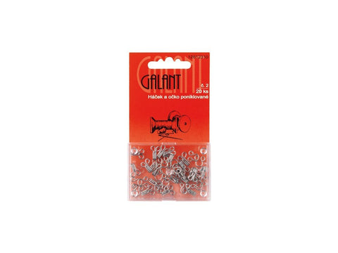 Kabliukai, metalo spalvos, 10 vnt. - kaSiulai.lt