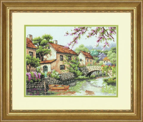 Kaimo kanalas (33 x 25 cm) - DIMENSIONS siuvinėjimo kryželiu rinkinys - kaSiulai.lt