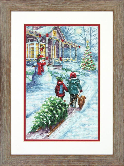 Kalėdų tradicijos (23 x 35 cm) - DIMENSIONS siuvinėjimo kryželiu rinkinys - kaSiulai.lt