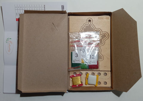 Karoliukų siuvinėjimo rinkinys „Sniegena“ — sieninei dekoracijai ir dovana - kaSiulai.lt