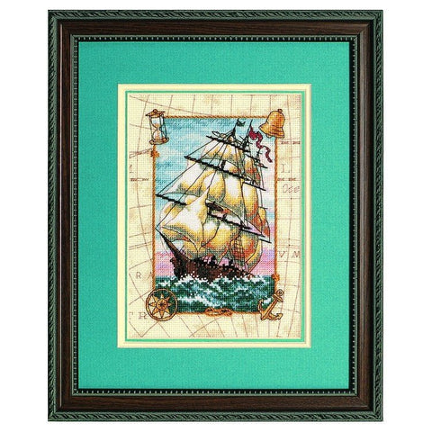 Kelionė jūra (13 x 18 cm) - DIMENSIONS siuvinėjimo kryželiu rinkinys - kaSiulai.lt