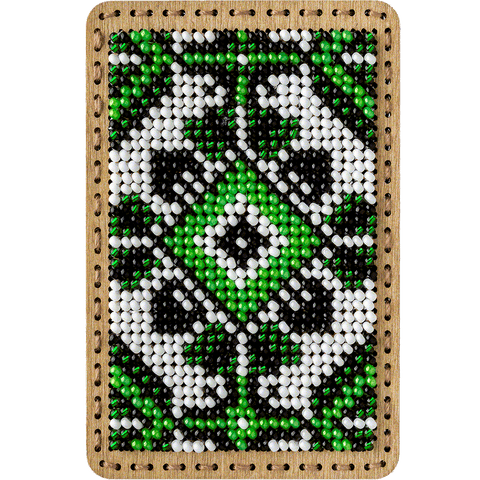 Wonderland Crafts PRECIOSA siuvinėjimo karoliukų rinkinys adatinės dėžutės dekoravimui, 6×9 cm, 4 spalvos