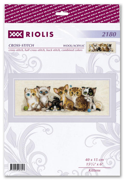 RIOLIS siuvinėjimo rinkinys "Kačiukai" Nr. 2180
