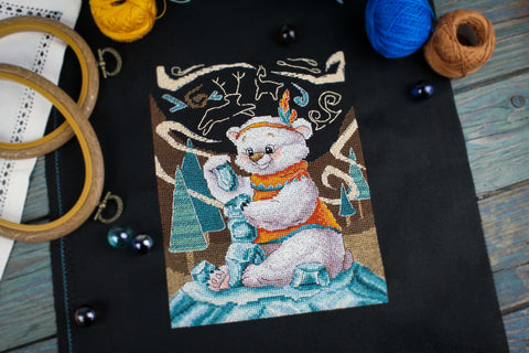 Komplektas siuvinėjimui kryželiu „Ledo bokštas“ 20×15 cm - kaSiulai.lt