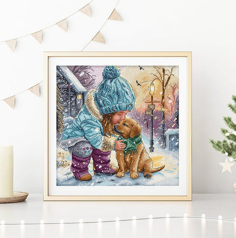 Letistitch „Geriausi draugai“ — kryželiu siuvinėjimo komplektas 28×27 cm - kaSiulai.lt