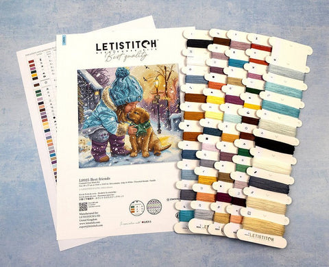 Letistitch „Geriausi draugai“ — kryželiu siuvinėjimo komplektas 28×27 cm - kaSiulai.lt