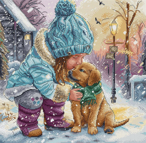 Letistitch „Geriausi draugai“ — kryželiu siuvinėjimo komplektas 28×27 cm - kaSiulai.lt