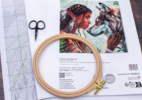 Letistitch įkvepiantis siuvinėjimo komplektas „Soulbond“, 29×29 cm - kaSiulai.lt