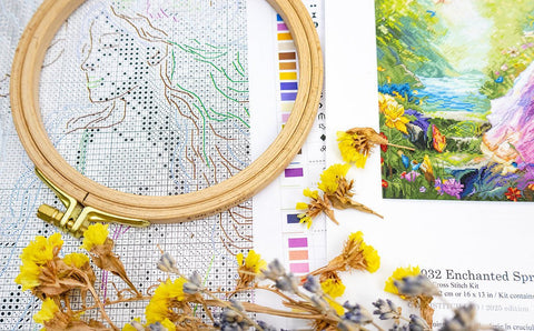 Letistitch siuvinėjimo komplektas kryželiu „Užburiantis pavasaris“ 40×32 cm - kaSiulai.lt