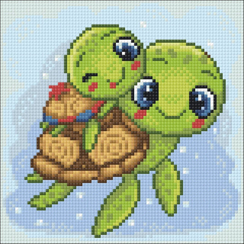 Deimantinės mozaikos rinkinys „Vėžliukai“ 20 x 20 cm
