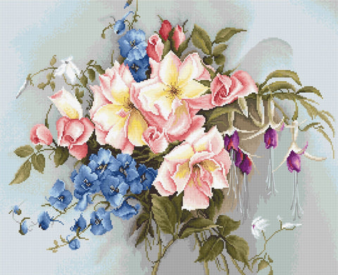 Luca-S siuvinėjimo rinkinys Bouquet with Bells SBA2362 38x31cm - kaSiulai.lt