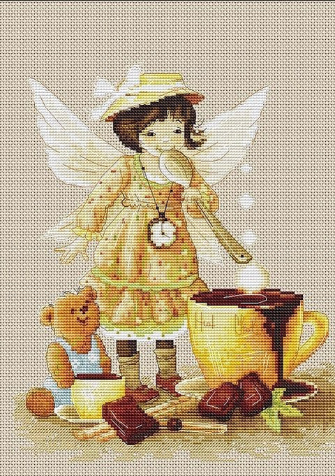 Luca-S siuvinėjimo rinkinys Chocolate Fairy SB113118.5x22.5cm - kaSiulai.lt