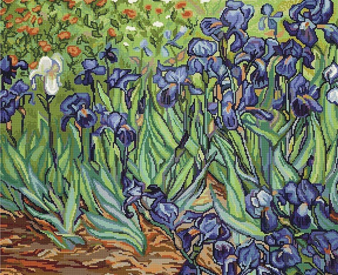 Luca-S siuvinėjimo rinkinys Irises, reproduction of Van Gogh SB444 42,5x34cm - kaSiulai.lt