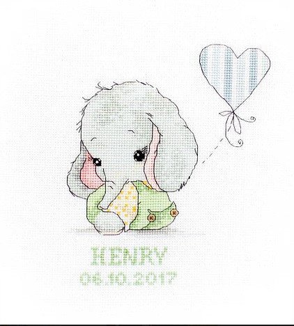 Luca-S siuvinėjimo rinkinys - metrikas - Baby SB1135 14.5x17.5cm - kaSiulai.lt
