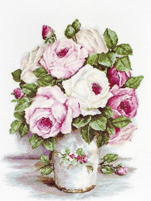 Luca-S siuvinėjimo rinkinys Mixed Roses SBA2329 30x38.5cm - kaSiulai.lt