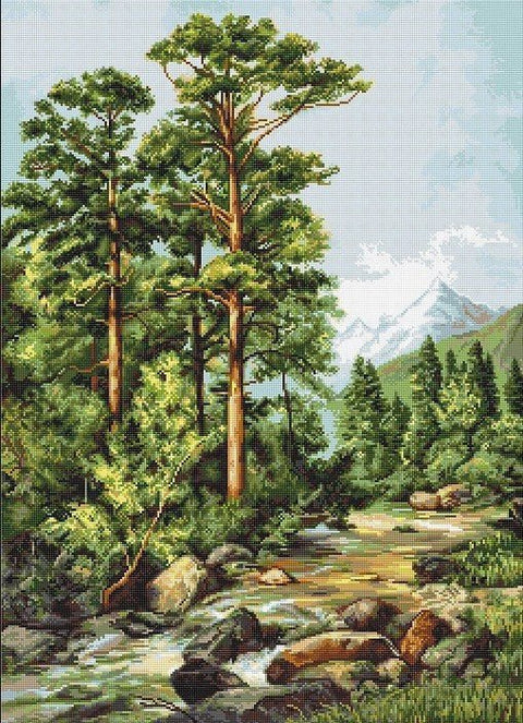 Luca-S siuvinėjimo rinkinys Mountain River SB522 34x47,5cm - kaSiulai.lt