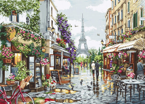 Luca-S siuvinėjimo rinkinys Paris in Flowers SB2365 47x34cm - kaSiulai.lt