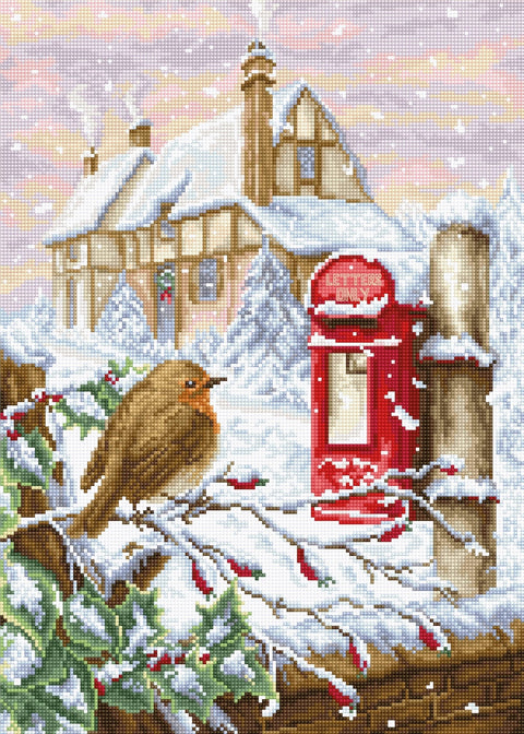 Luca-S siuvinėjimo rinkinys Red Mail Box SBU4014 24x33.5cm - kaSiulai.lt