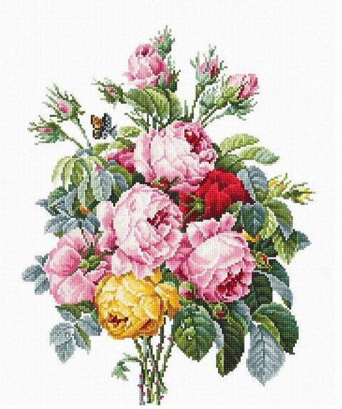 Luca-S siuvinėjimo rinkinys Roses SBA2372 25x32cm - kaSiulai.lt