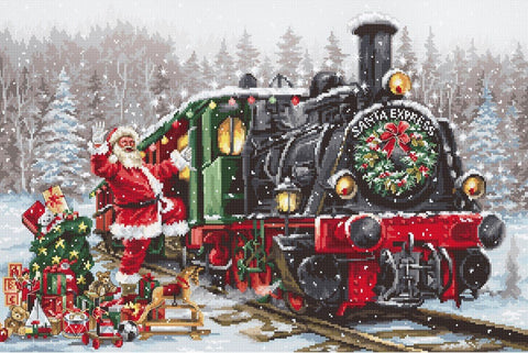 Luca-S siuvinėjimo rinkinys Santa`s Express SB2397 42x28cm - kaSiulai.lt