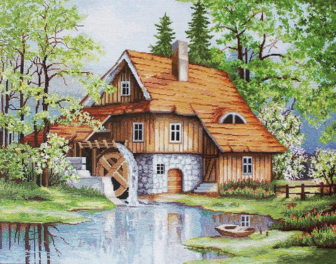 Luca-S siuvinėjimo rinkinys Spring Landscape SB492 52x40cm - kaSiulai.lt