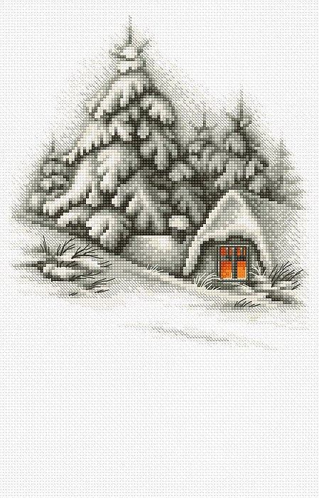 Luca-S siuvinėjimo rinkinys Winter Landscape SB2279 19,5x21,5cm - kaSiulai.lt