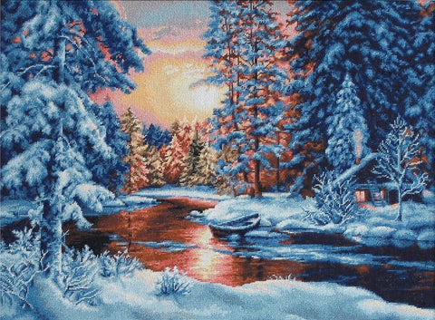 Luca-S siuvinėjimo rinkinys Winter Landscape SB477 51x36,5cm - kaSiulai.lt