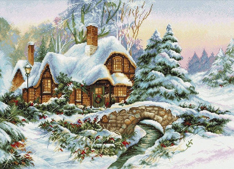 Luca-S siuvinėjimo rinkinys Winter landscape SBU5001 47x34cm - kaSiulai.lt