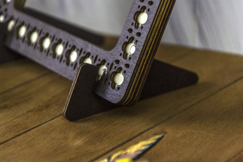 Magnetinis siuvinėjimo rėmas 19×19 cm — kvadratinis, wenge fanera - kaSiulai.lt