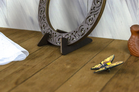 Medinis magnetinis siuvinėjimo lankelis 18 cm — wenge (premium) - kaSiulai.lt