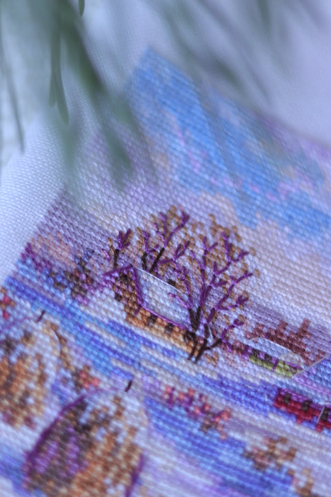 Merejka siuvinėjimo komplektas kryželiu „Žiema“, 11,5×11,5 cm - kaSiulai.lt