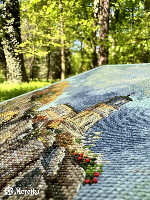 Merejka „Split Rock“ – švyturio siuvinėjimas kryželiu, 39×30 cm - kaSiulai.lt