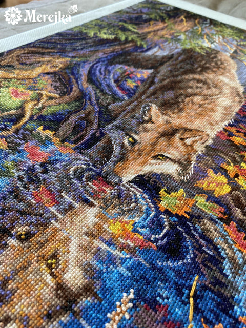 Merejka "Wild Spirit" siuvinėjimo komplektas kryželiu, 32,5×48 cm - kaSiulai.lt