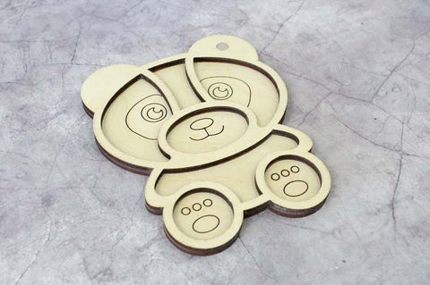 Meškiuko formos karoliukų indelis su magnetiniu adatos laikikliu — be dangtelio - kaSiulai.lt