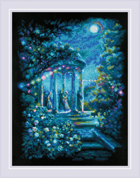 Moonlight Magic – RIOLIS siuvinėjimo rinkinys Nr.2216, 30×40 cm, 14 spalvų, juoda Aida