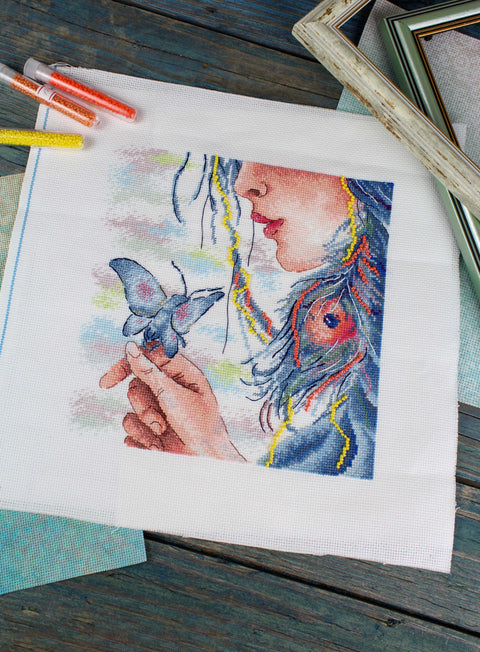 MP Studia komplektas siuvinėjimui kryželiu „My Soul“, 20×20 cm - kaSiulai.lt
