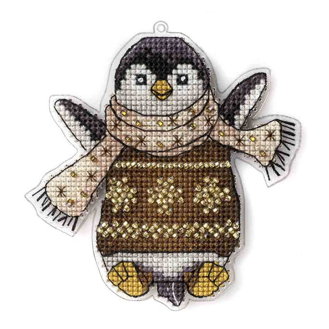 Wonderland Crafts perforuotas plastikinis kryželių rinkinys – kalėdinis eglutės pakabukas (9,5×10 cm, 11 spalvų)