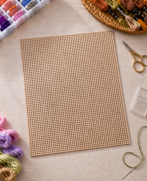 Perforuotas kartonas kryželiui siuvinėti 22×27 cm, 14 ct, 275 g/m²