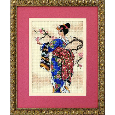 Po sakura (13 x 18 cm) - DIMENSIONS siuvinėjimo kryželiu rinkinys - kaSiulai.lt