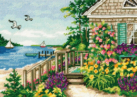 Prie įlankos (17.7 x 12.7 cm) - DIMENSIONS siuvinėjimo kryželiu rinkinys - kaSiulai.lt
